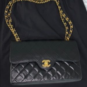 VINTAGE CLASSIC MEDIUM DOUBLE FLAP BAG